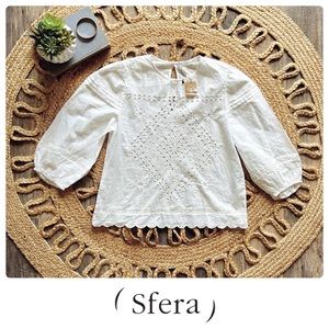 SFERRA White Lace Blouse